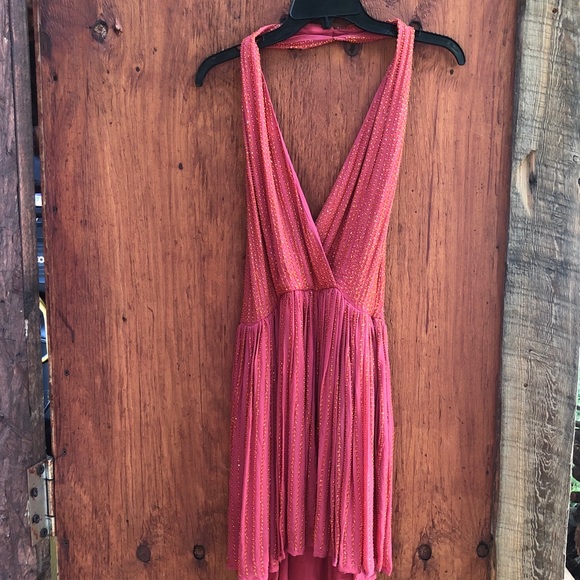 Chelsea & Violet Be Mine Beaded Halted Mini Dress - Picture 3 of 6